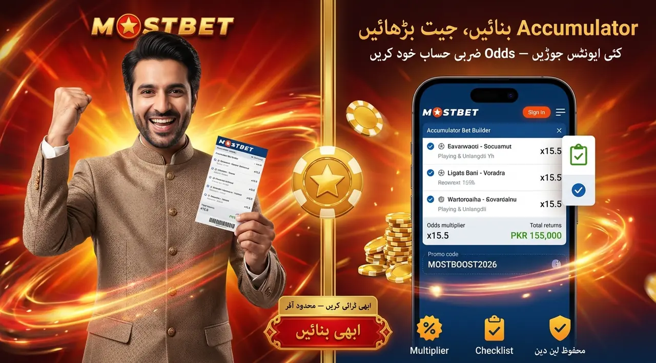 Accumulator Bet کیسے بنائیں Mostbet پر